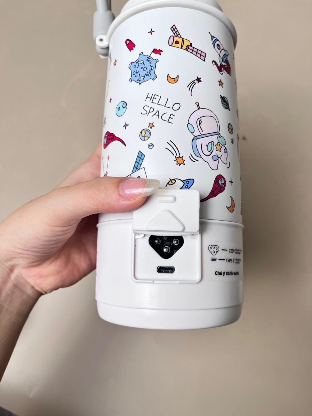 Bình đun nước cầm tay Moaz BéBé màu trắng (no box) - Ảnh 12