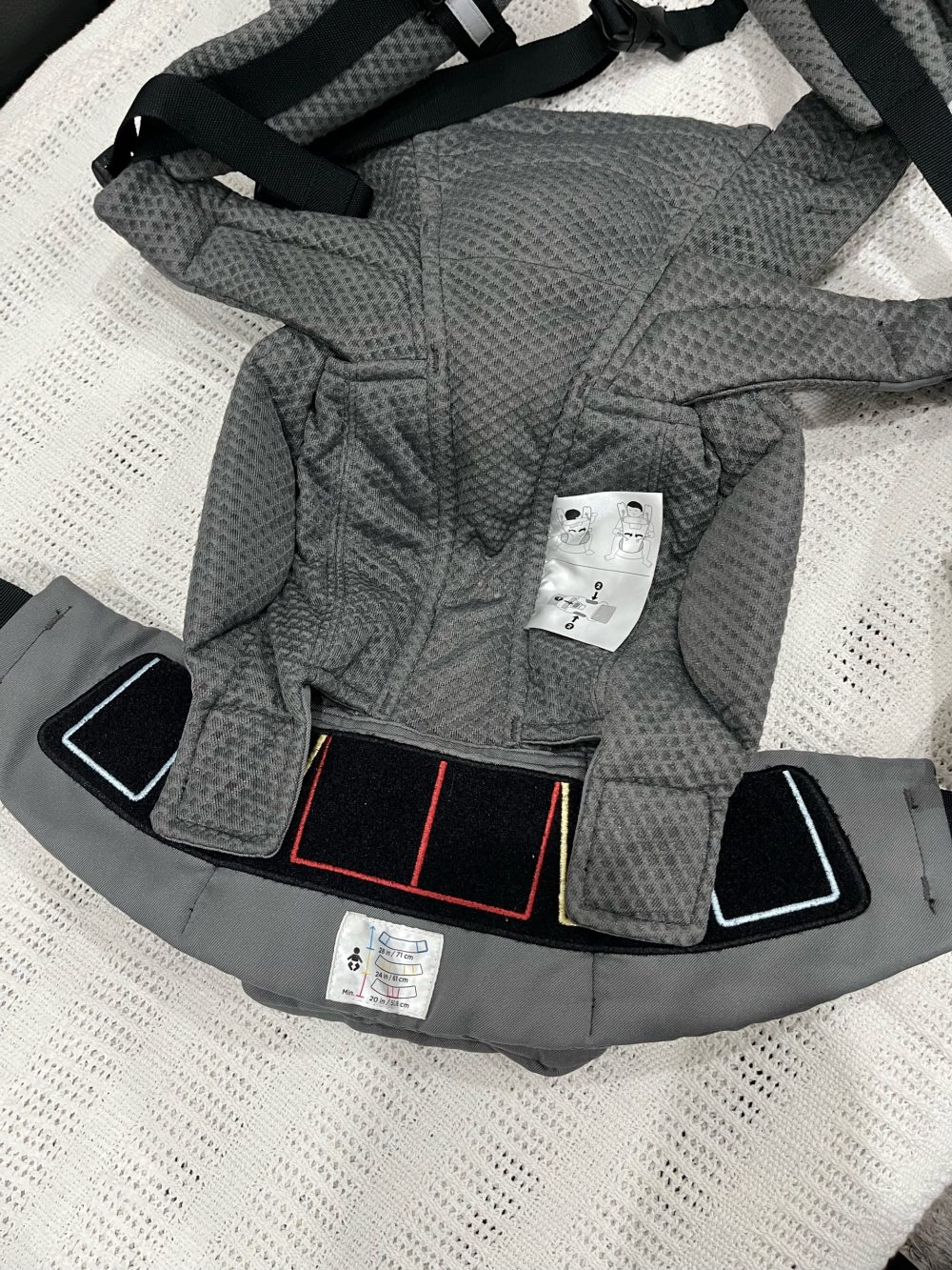 Địu Ergobaby Omni Breeze màu Graphite grey (size: 0->48m, tối đa 20kg) - Ảnh 11