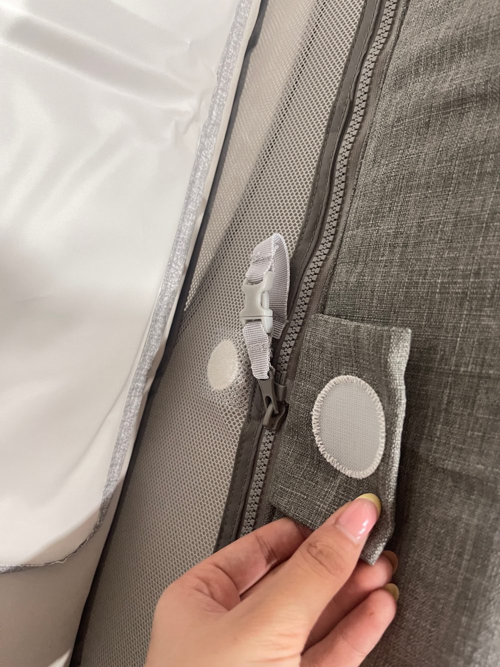 Giường cũi cho bé Joie Kubbie Sleep Foggy Gray (tối đa 9kg) - Ảnh 15