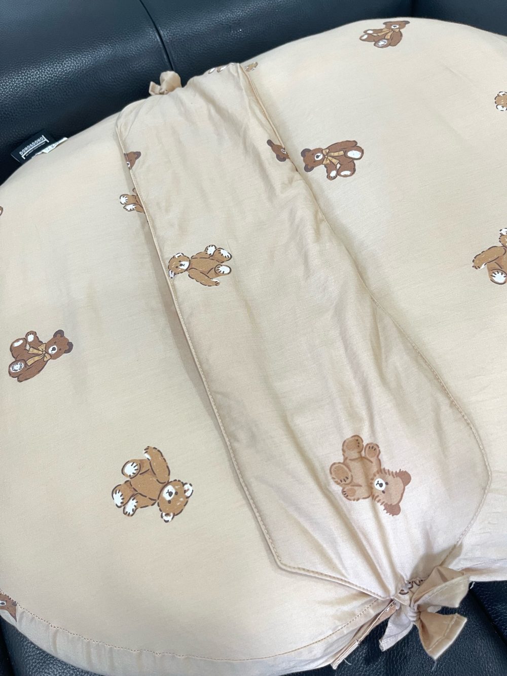 Gối chống trào ngược Dono&Dono vải 4 mùa (hoạ tiết gấu teddy) + kèm vỏ gối hoạ tiết thỏ hồng - Ảnh 23