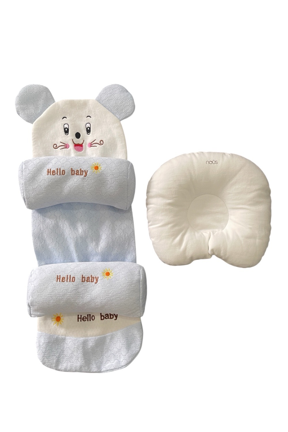 417702eb43934c209f985c7021a8761f Gối chặn định hình Chillmax & Gối Nous định hình đầu màu trắng, màu xanh - Ảnh 1