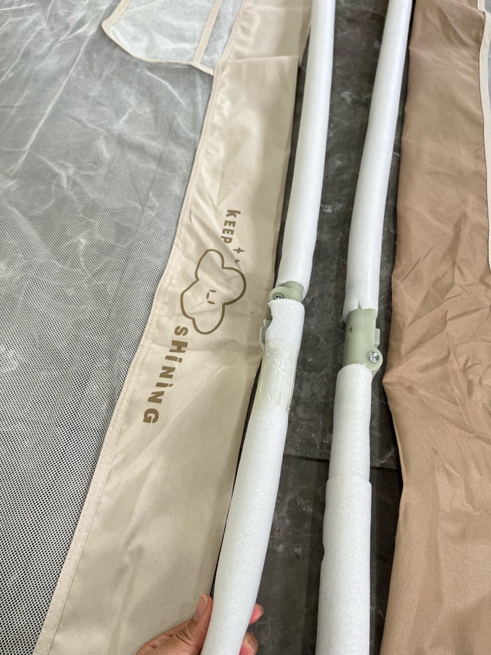 2 thanh chắn giường Pakey màu nâu be (KT: 2mx70cm) - Ảnh 7