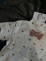 Áo sơ mi tay ngắn Nextbaby kèm nơ hồng hoạt tiết oto (size: 9/12m, 5/6y, 6/7y) - Ảnh 3