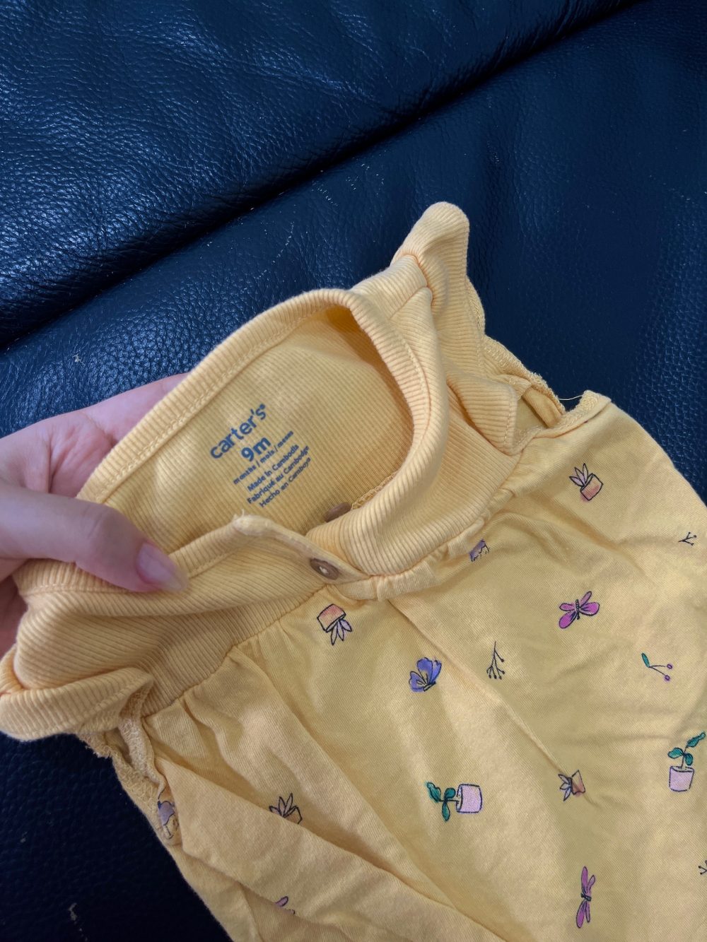 Set 2 bộ bodysuit Zara, carter’s màu vàng (size: 6→12m) - Ảnh 15
