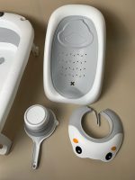 Set 4 món thau tắm, tựa lưng, ca tắm, mũ tắm màu xám, trắng - Ảnh 19