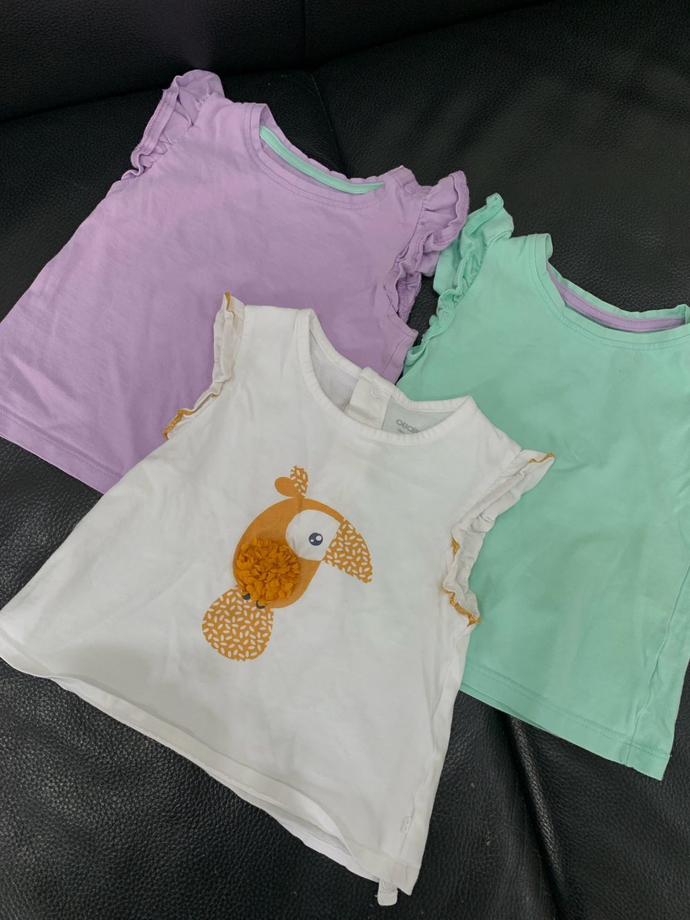 Set 3 áo cánh tiên Mother Care, Obaibi màu xanh, tím, trắng (12-18m) - Ảnh 11
