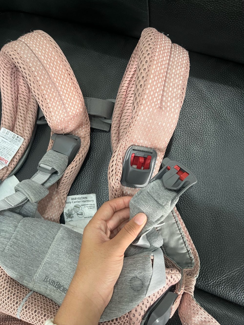 Địu Baby Bjorn Harmony dusty pink (size: 0->3y ~ 3kg2->15kg) - Ảnh 8