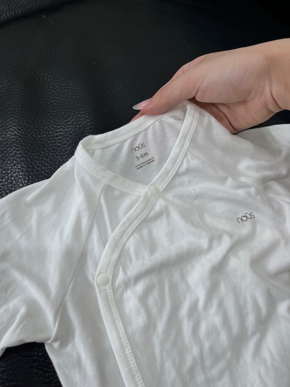 Sleepsuit Nordstrom màu trắng tặng kèm set dài tay Nous màu trắng (3→6m) - Ảnh 15