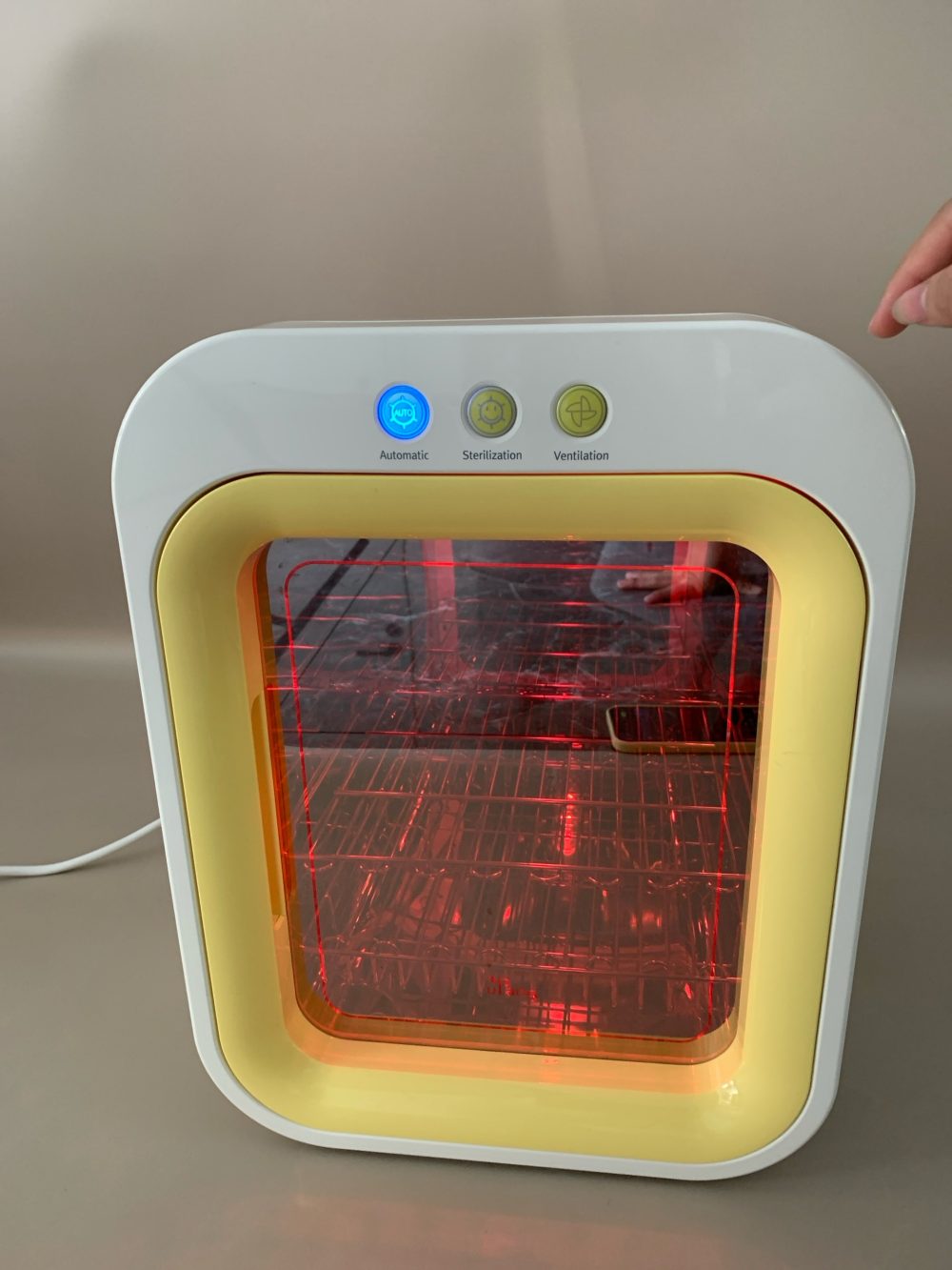 Máy tiệt trùng sấy khô & khử mùi bằng tia UV Upang màu vàng( no box) - Ảnh 2