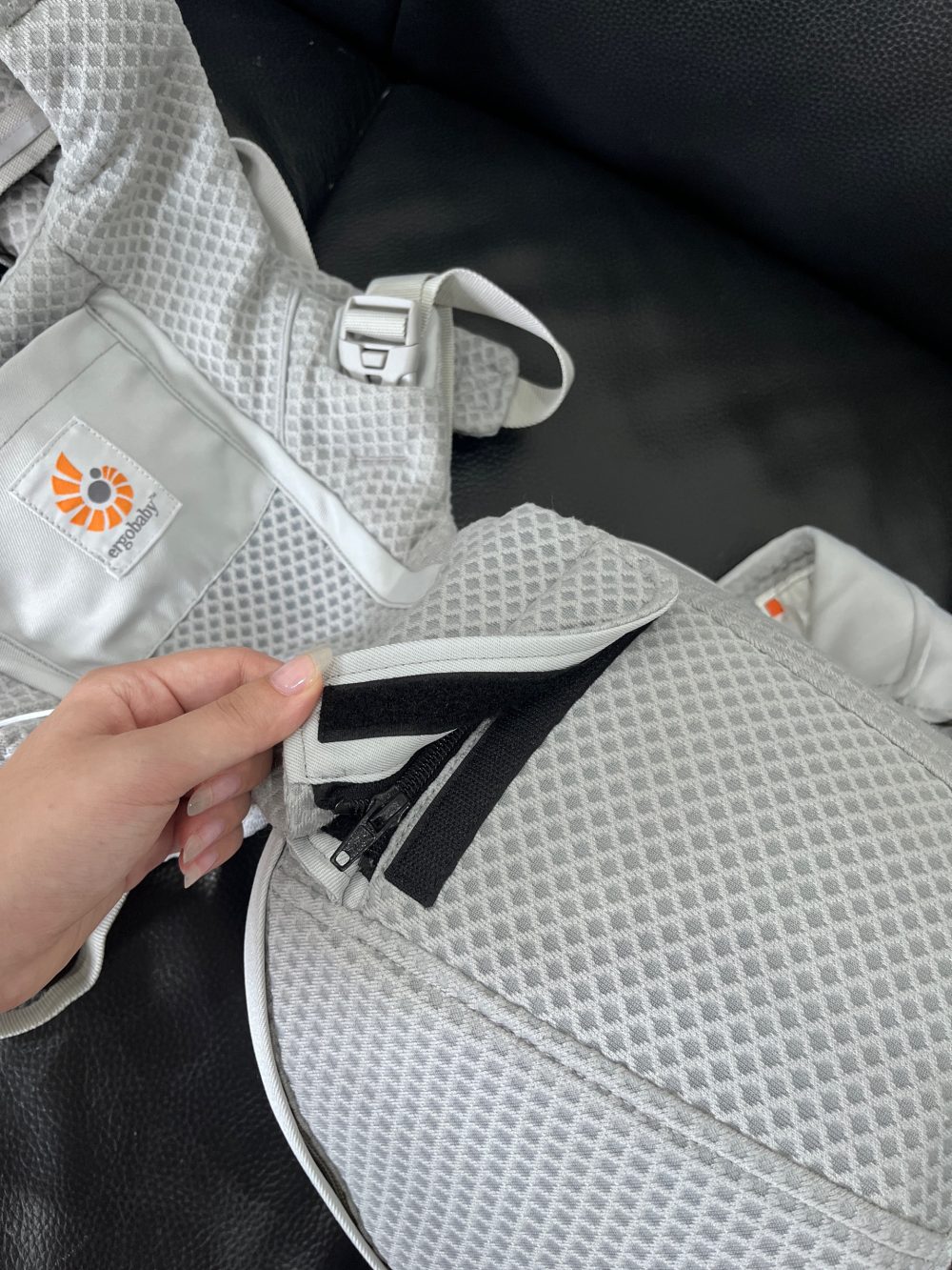 Địu Ergobaby Alta Hip Seat, Pearl Grey( size: 5kg5->20kg ~ 4->48m) full box - Ảnh 5