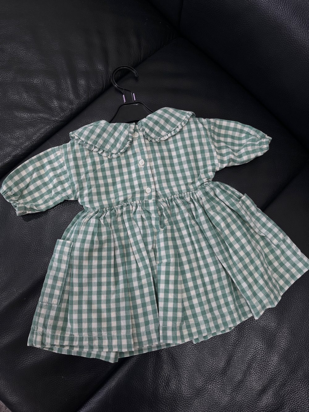 Váy caro Gingham Mothercare màu xanh (size: 6→9m) - Ảnh 3