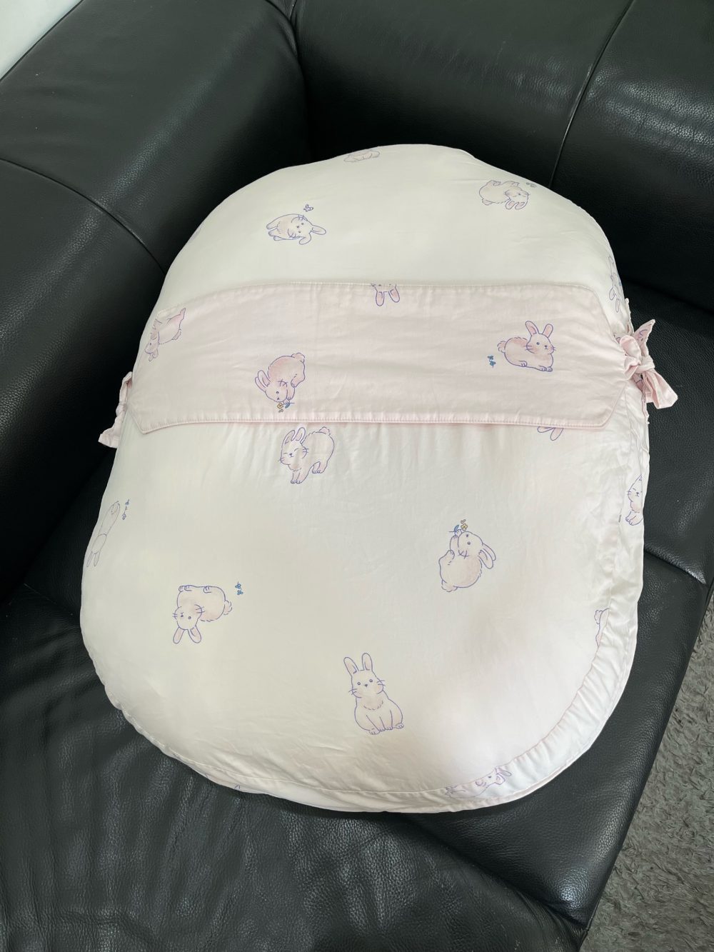Gối chống trào ngược cho bé Dono & Dono hoạ tiết thỏ hồng 80x65cm ( size:0m+) - Ảnh 6