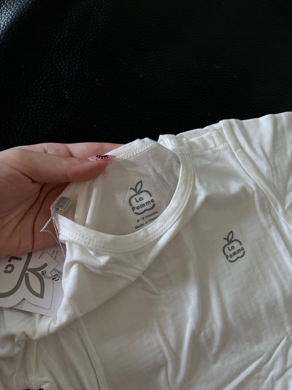 Bộ yếm rời kèm áo cộc tay La Pomme màu nâu (size 6→9m) - Ảnh 14