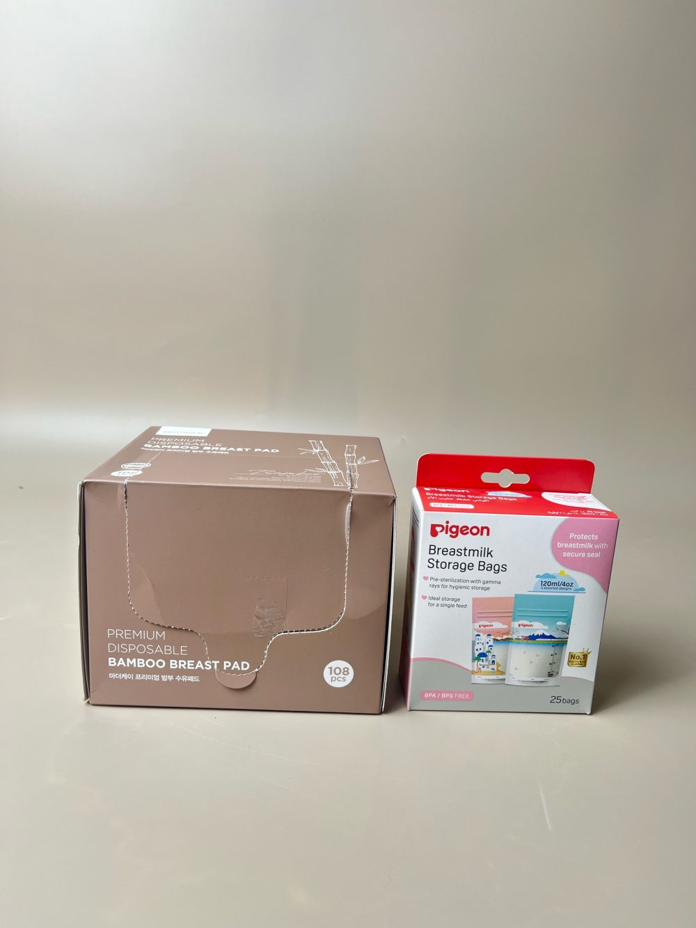 Set 2 hộp miếng thấm sữa Mother-K và túi trữ sữa Pigeon 120ml ( 25 miếng). - Ảnh 2