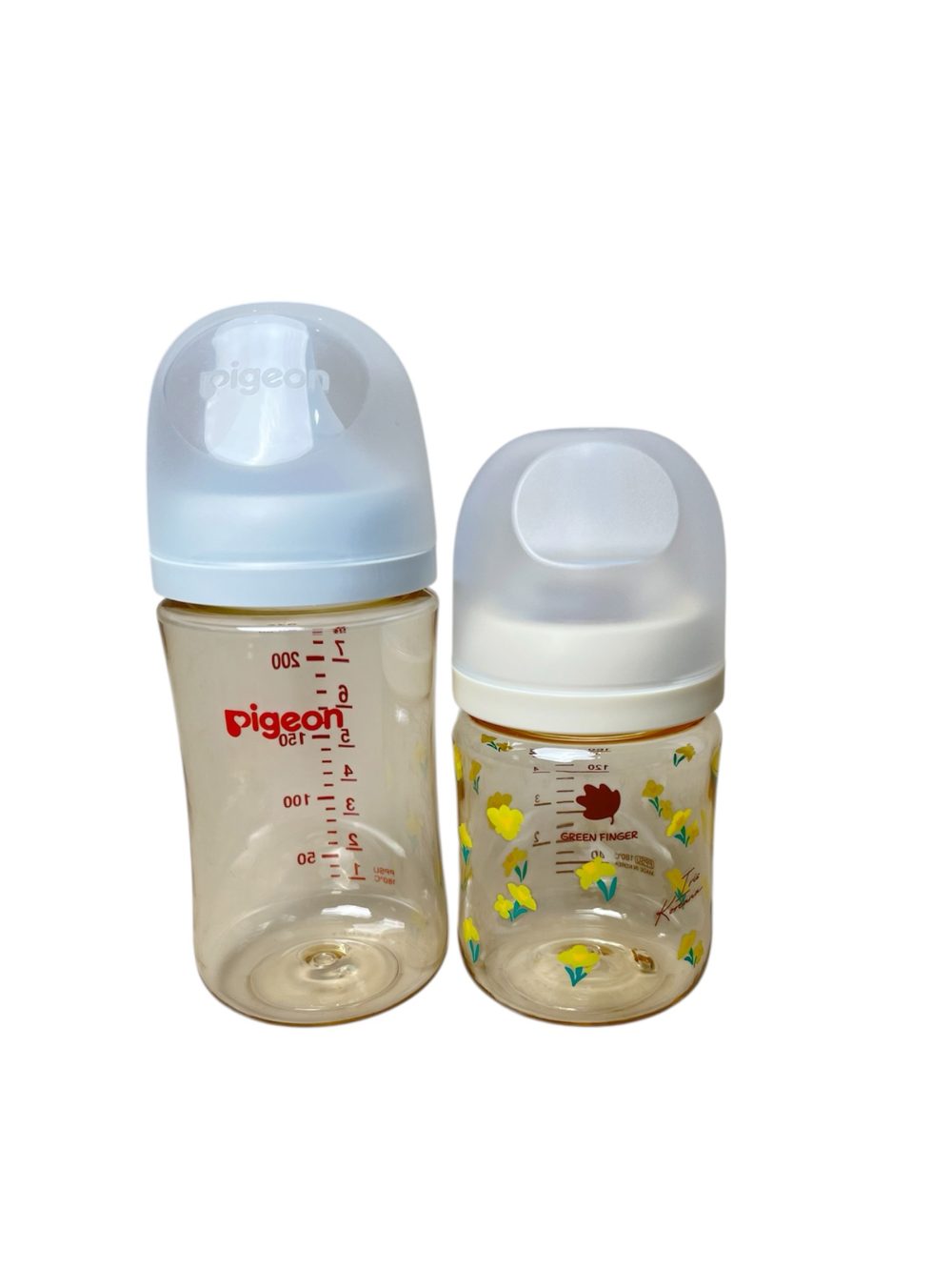 561b423e5c594090a5adf73a9ed94037 Set 2 bình sữa Pigeon 240ml và green finger 160ml ( size: 3->6m) - Ảnh 1