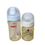 Set 2 bình sữa Pigeon 240ml và green finger 160ml ( size: 3->6m)