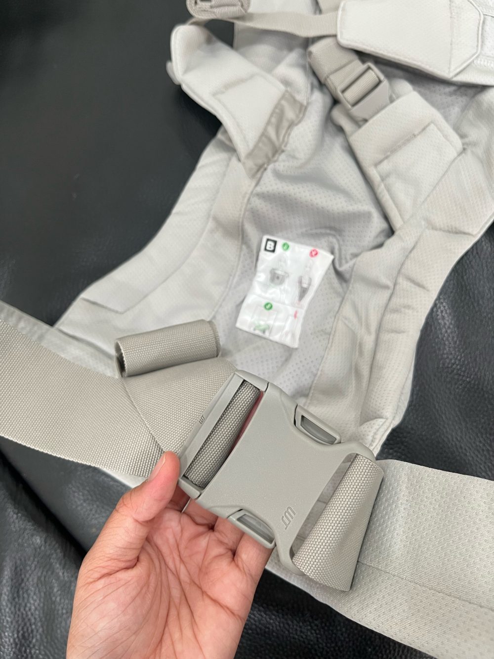 Địu Ergobaby Embrace soft air mesh – Soft grey ( size: 0->24m~ 3kg2->11kg3) - Ảnh 13