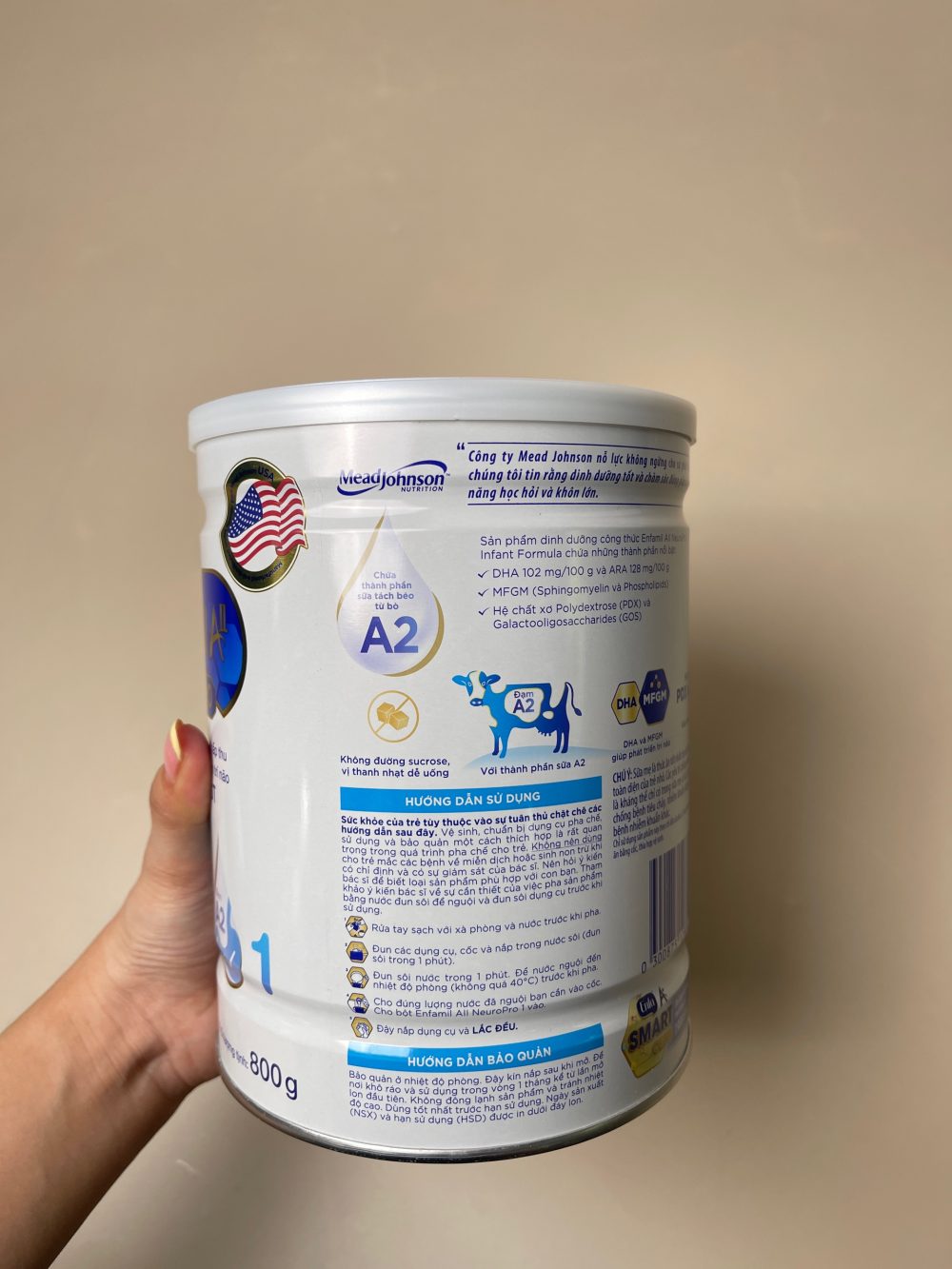 Sữa bột Enfamil A2 Neuro pro 800g - seal Concung (Date: 12/03/2028, 0->6m) - Ảnh 4