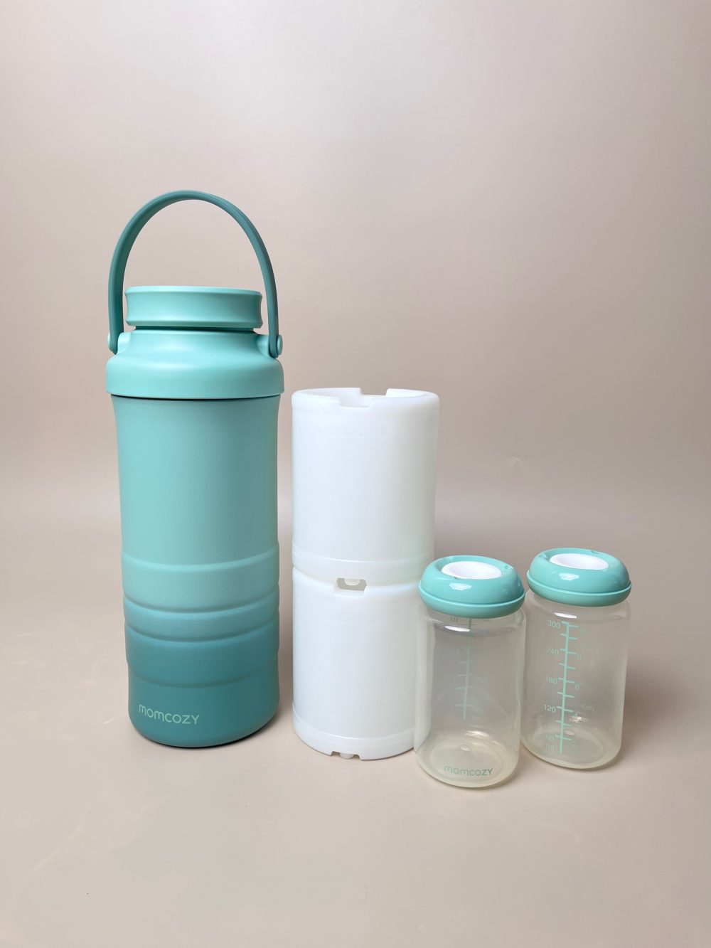 Bình giữ lạnh sữa mẹ di động Momcozy màu xanh size 22oz (no box) - Ảnh 11