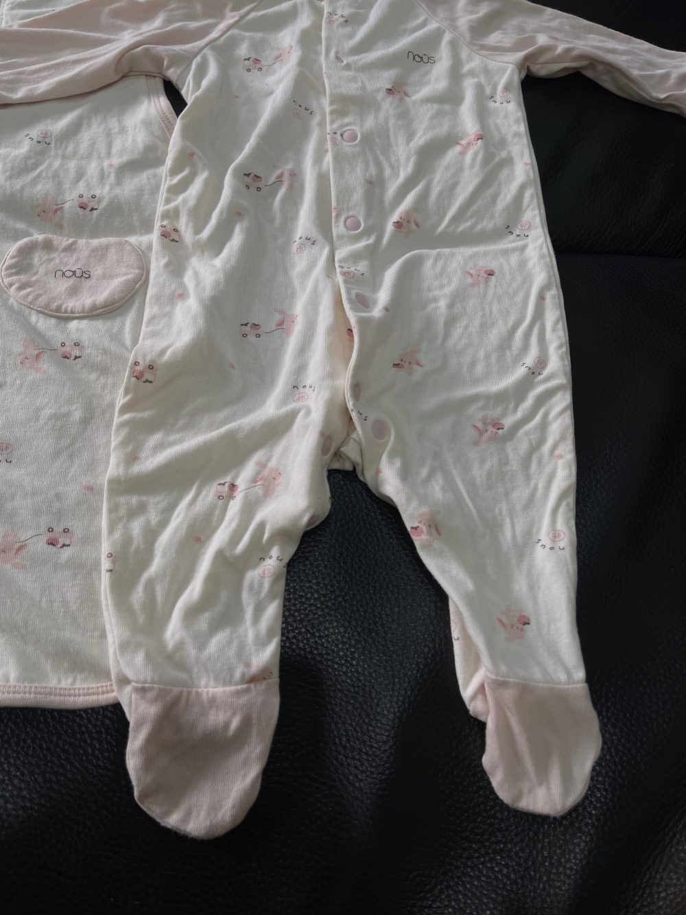 Set bộ bodysuit và nhộng chũn màu hồng Nous, tặng kèm chũn quấn sơ sinh (size 0->3m) - Ảnh 8
