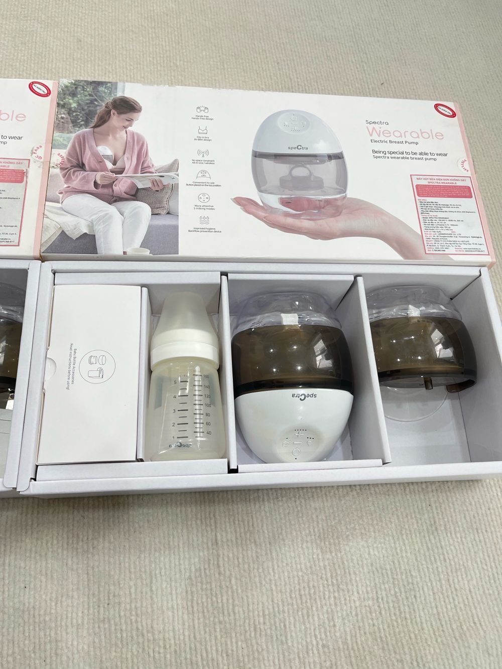 Bộ 2 máy hút sữa rảnh tay không dây Spectra Wearable ( full box) - Ảnh 22