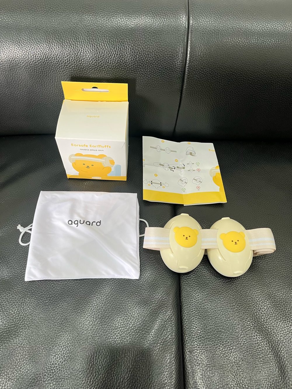 Bịt tai chống ồn Aguard hoạ tiết gấu vàng ( Size: 0-> 18m, full box) - Ảnh 5