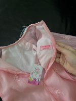 Áo dài cách tân thêu hoa màu hồng Tutupetti kèm quần no brand (13→15kg) - Ảnh 9