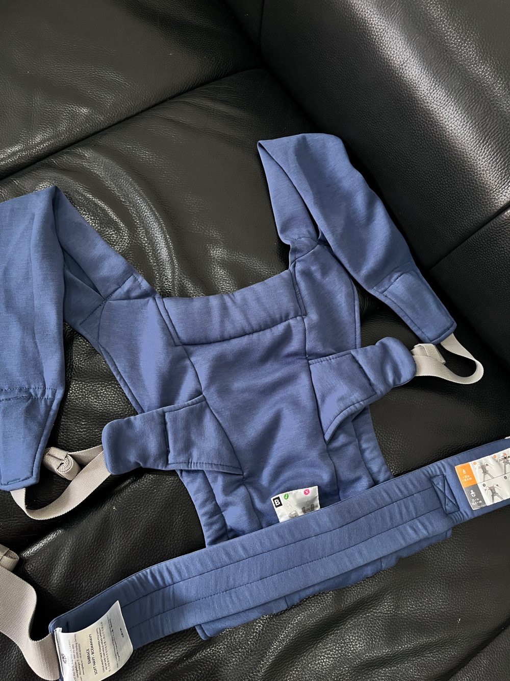 Địu Ergobaby Embrace Soft Air Mesh màu xanh (0→2y, tối đa 11kg) full box - Ảnh 5