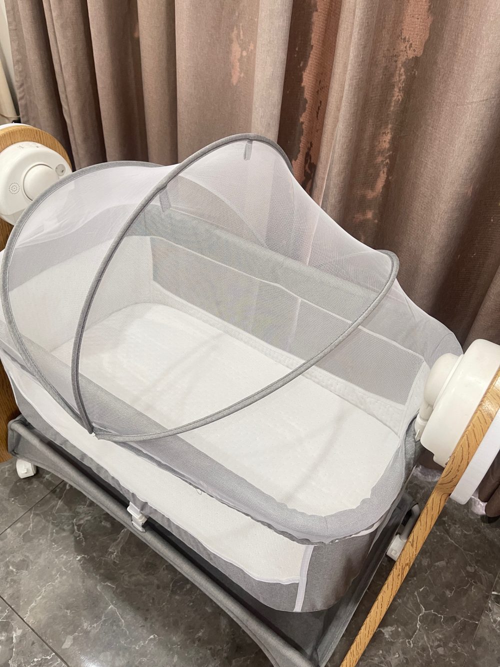 Nôi điện Umoo UM-13166 màu xám (0->24m, full box) - Ảnh 2