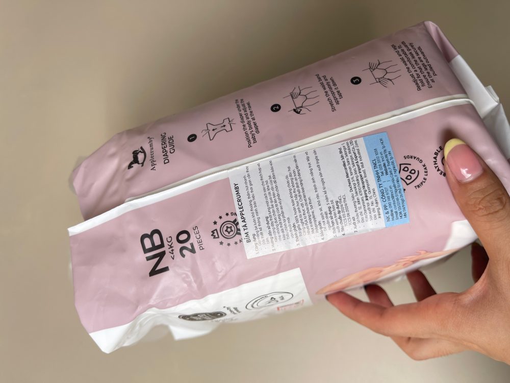 Tã dán đêm Applecrumby AirPlus Overnight Tape Size NB (size: dưới 4kg) - Ảnh 3