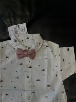 Áo sơ mi tay ngắn Nextbaby kèm nơ hồng hoạt tiết oto (size: 9/12m, 5/6y, 6/7y) - Ảnh 2
