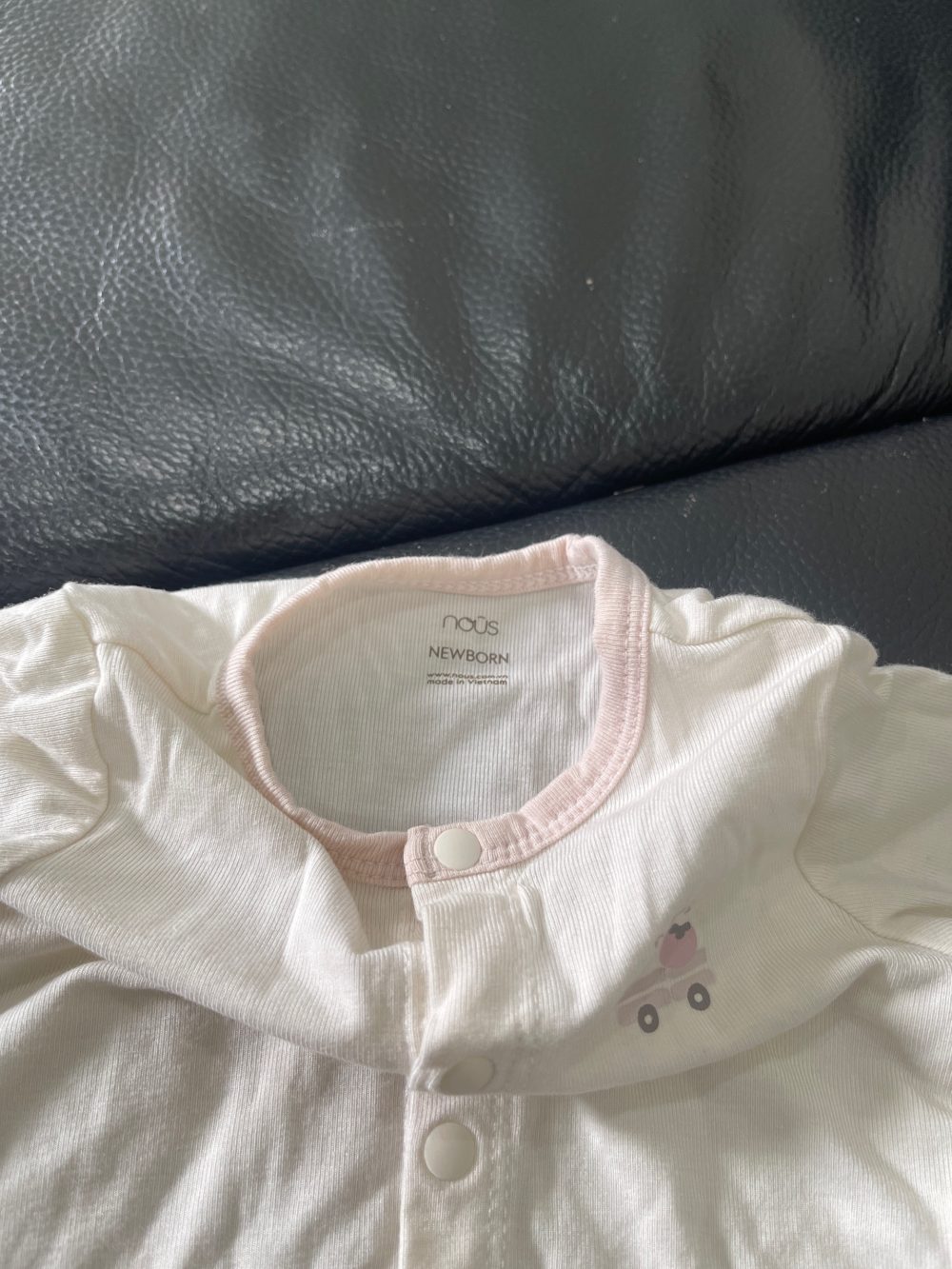 Set đồ Nous màu trắng/hồng (Size: 0->3m) - Ảnh 8