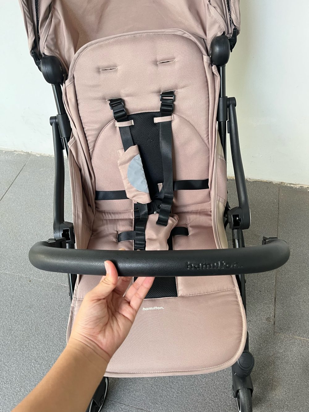 Xe đẩy gấp gọn Hamilton X1 plus màu nâu ánh hồng ( size: sơ sinh -> 20kg) - Ảnh 8