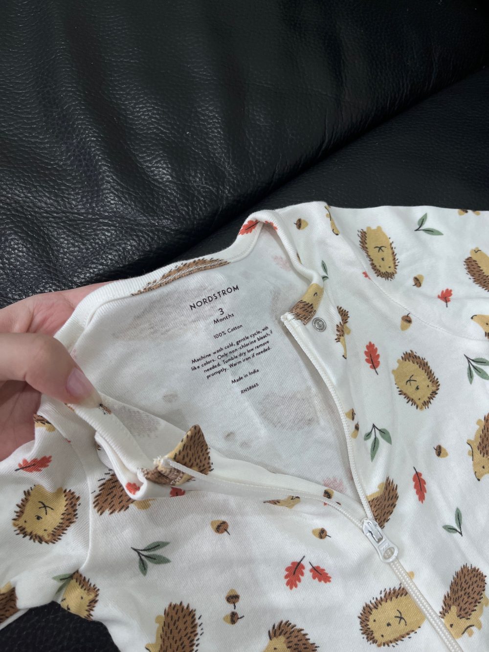 Sleepsuit Nordstrom màu trắng tặng kèm set dài tay Nous màu trắng (3→6m) - Ảnh 9