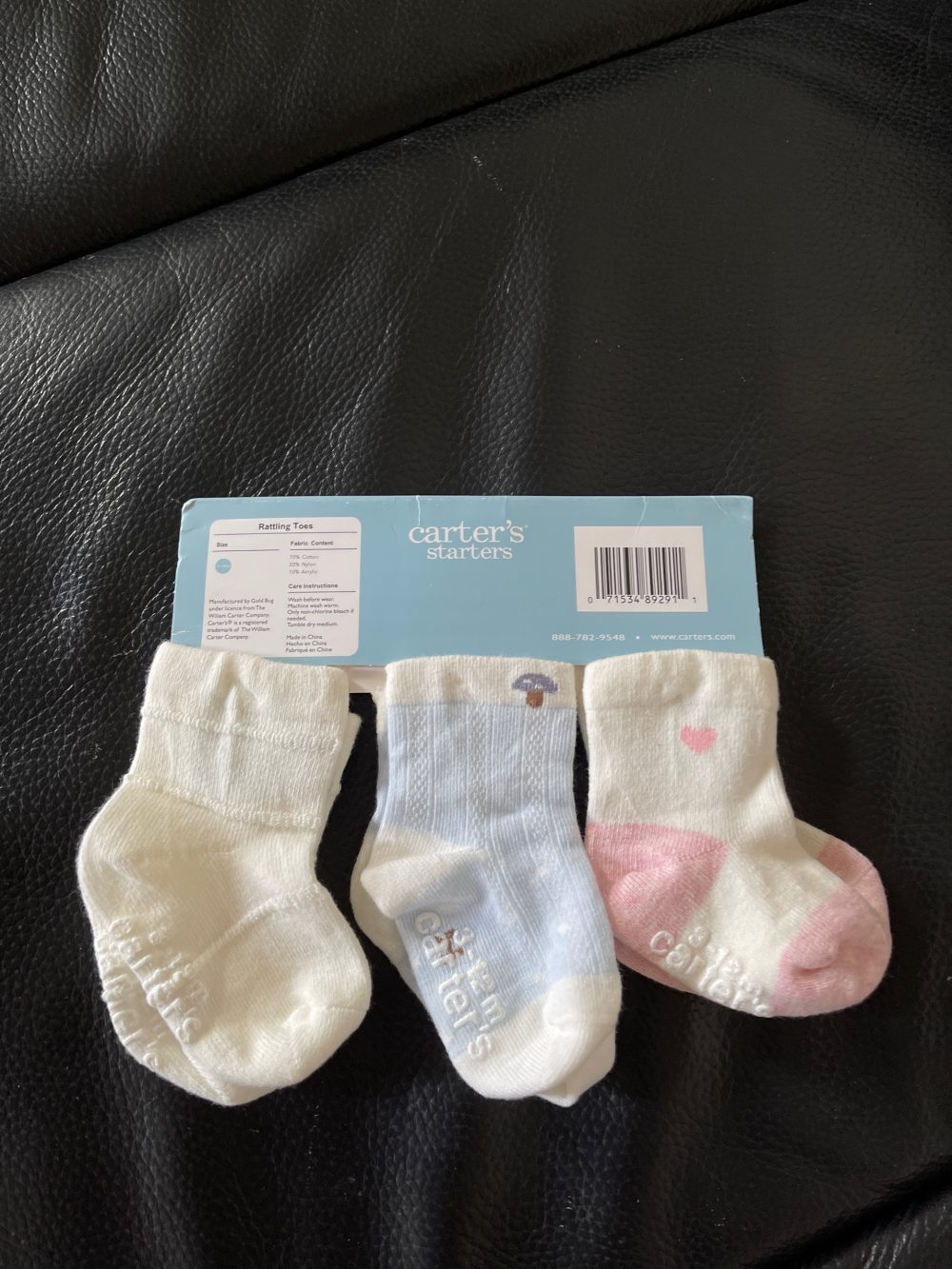 Set bộ bodysuit tay dài khủng long Rabbit Bear và combo 3 đôi tất Carter’s - Ảnh 2