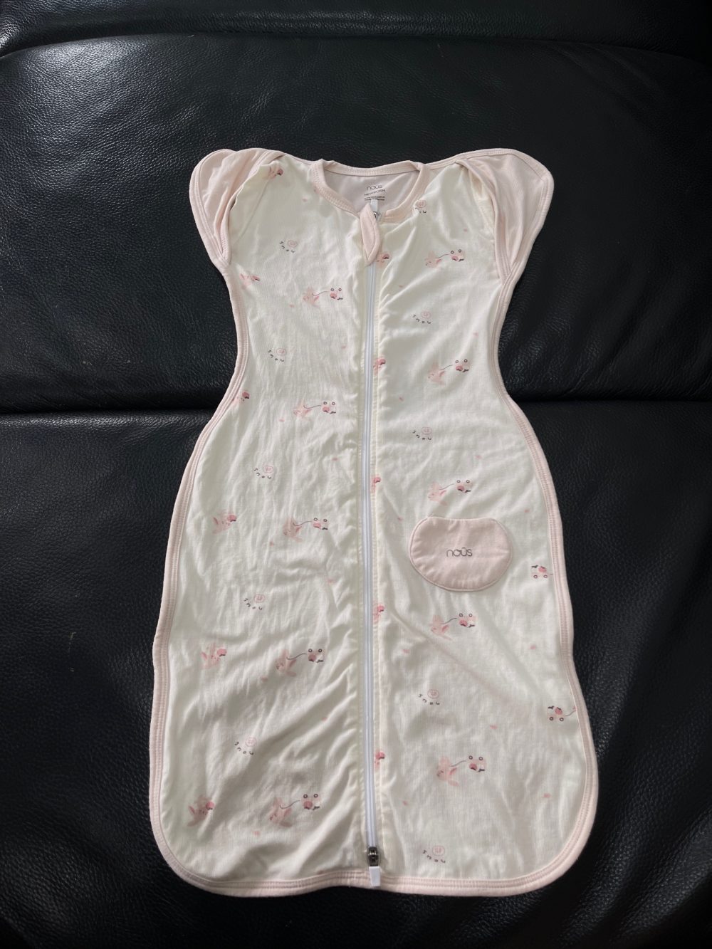 Set bộ bodysuit và nhộng chũn màu hồng Nous, tặng kèm chũn quấn sơ sinh (size 0->3m) - Ảnh 3