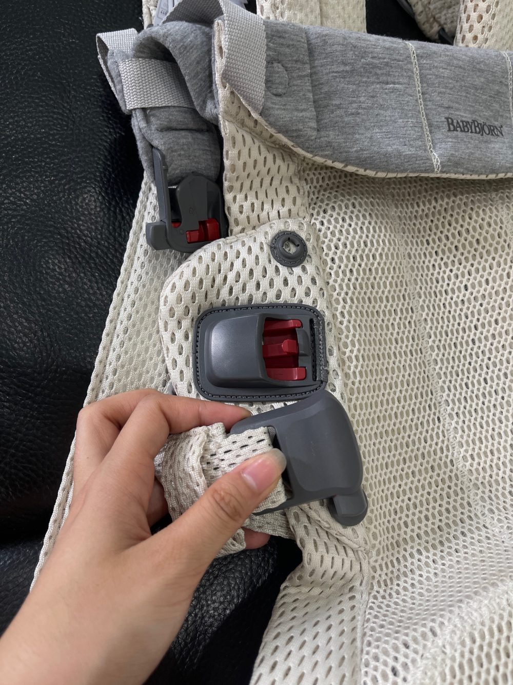 Địu Baby Bjorn màu kem (0->3y, tối đa 15kg, full box) - Ảnh 14