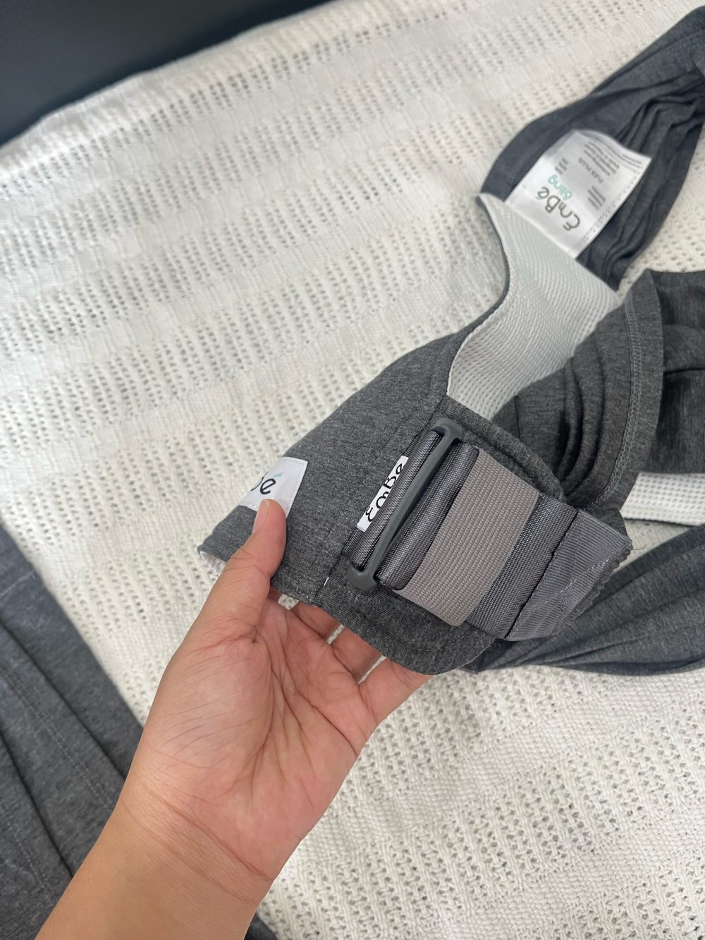 Địu vải Embé Sling màu Novasoft Charcoal, Flex plus ( size: 0-> 24m) full box. - Ảnh 4