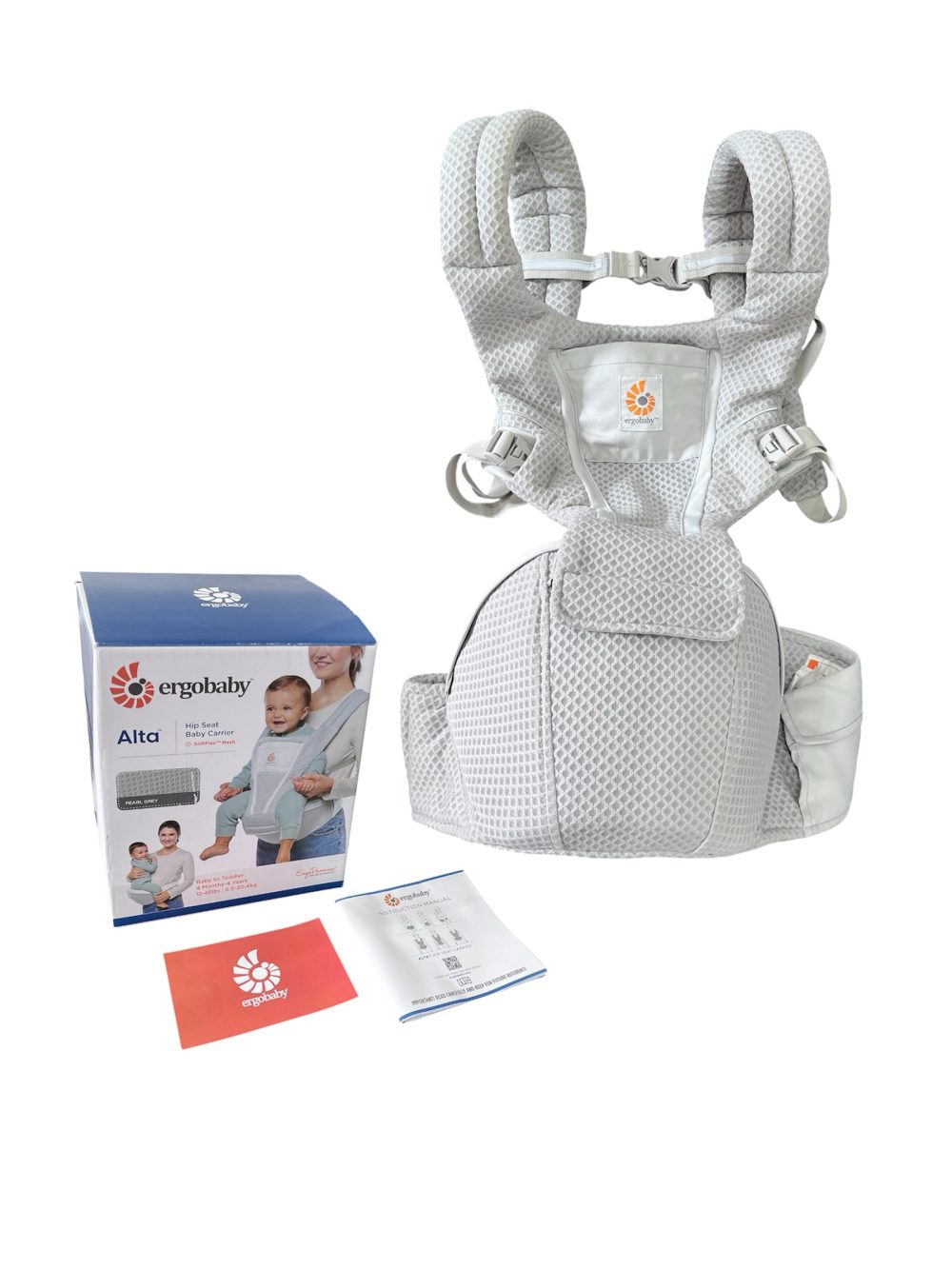 Địu Ergobaby Alta Hip Seat, Pearl Grey( size: 5kg5->20kg ~ 4->48m) full box - Ảnh 1