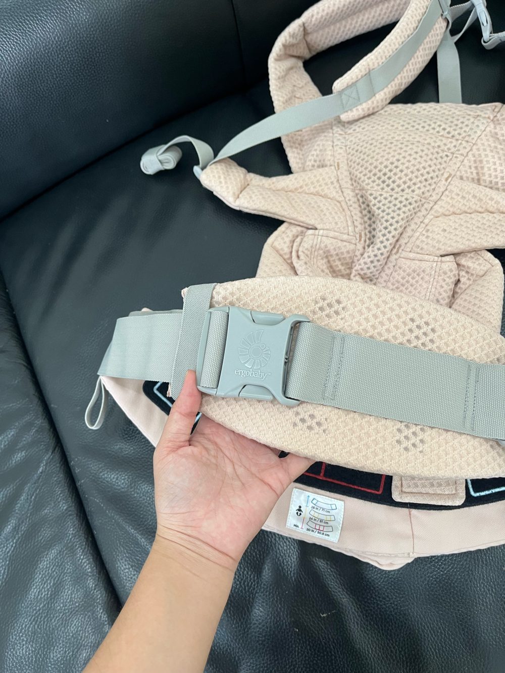 Địu Ergobaby Omni Breeze, Pink Quartz (size: 3.2->20kg ~ 0->48m) full box - Ảnh 12