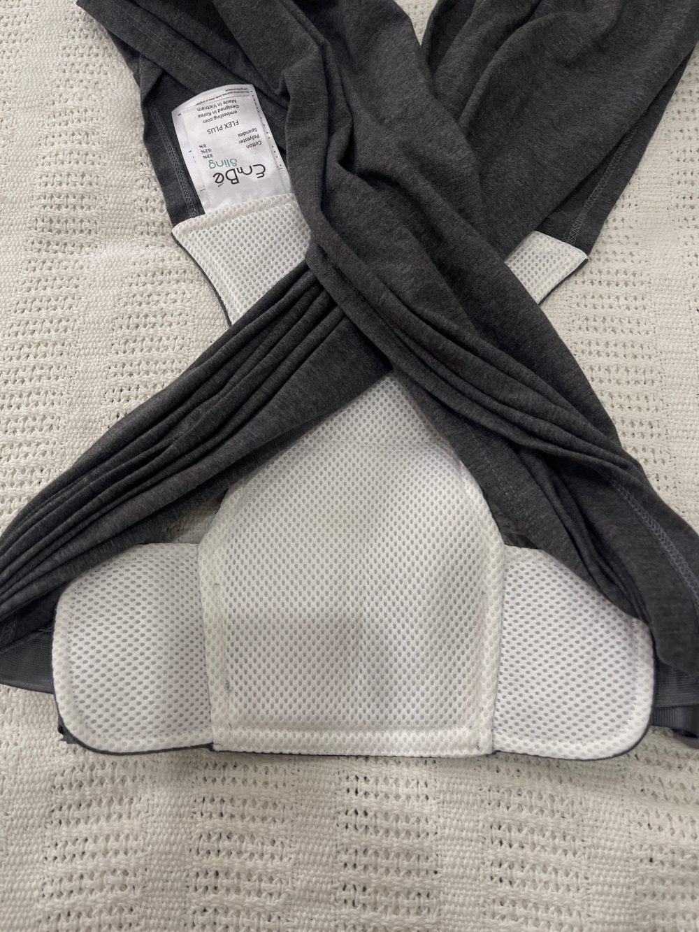 Địu Vải EmBé Sling NovaSoft Flex Plus màu xám Charcoal (Full box) - Ảnh 10