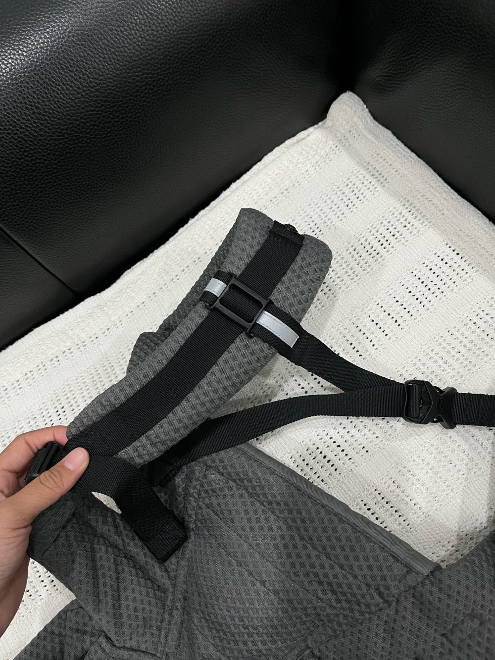 Địu Ergobaby Omni Breeze màu Graphite grey (size: 0->48m, tối đa 20kg) - Ảnh 8