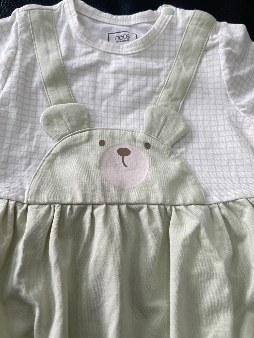Set 2 bodysuit cộc tay xanh lá, caro Nous (Size: 0->3m) - Ảnh 10