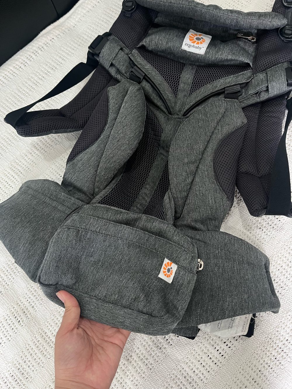 Địu Ergobaby Omni 360 Cool Air Mesh, Classic Weave( size: 3kg2->20kg~ 0->48m) tặng kèm choàng địu, yếm địu - Ảnh 5