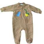 Sleepsuit hoạ tiết khủng long Minene màu nâu (size 12→18m)