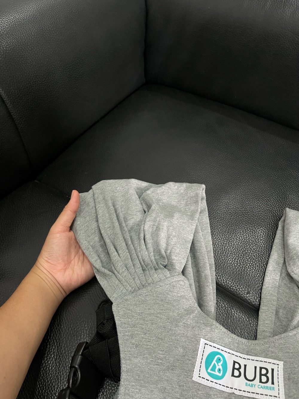 Địu vải BUBI Gen3 trợ lực vải cotton màu xám ( size: ) cho bé 0->2y~ 3kg5->14kg - Ảnh 13