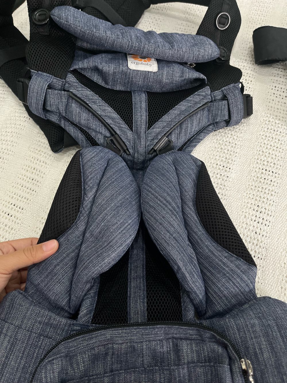 Địu Ergobaby Omni 360 Cool Air Mesh màu Indigo Weave ( size: 0->48m~ 3kg2-> 20kg) - Ảnh 9