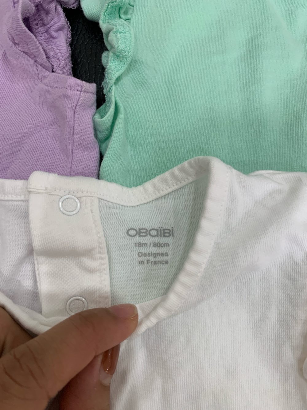 Set 3 áo cánh tiên Mother Care, Obaibi màu xanh, tím, trắng (12-18m) - Ảnh 10