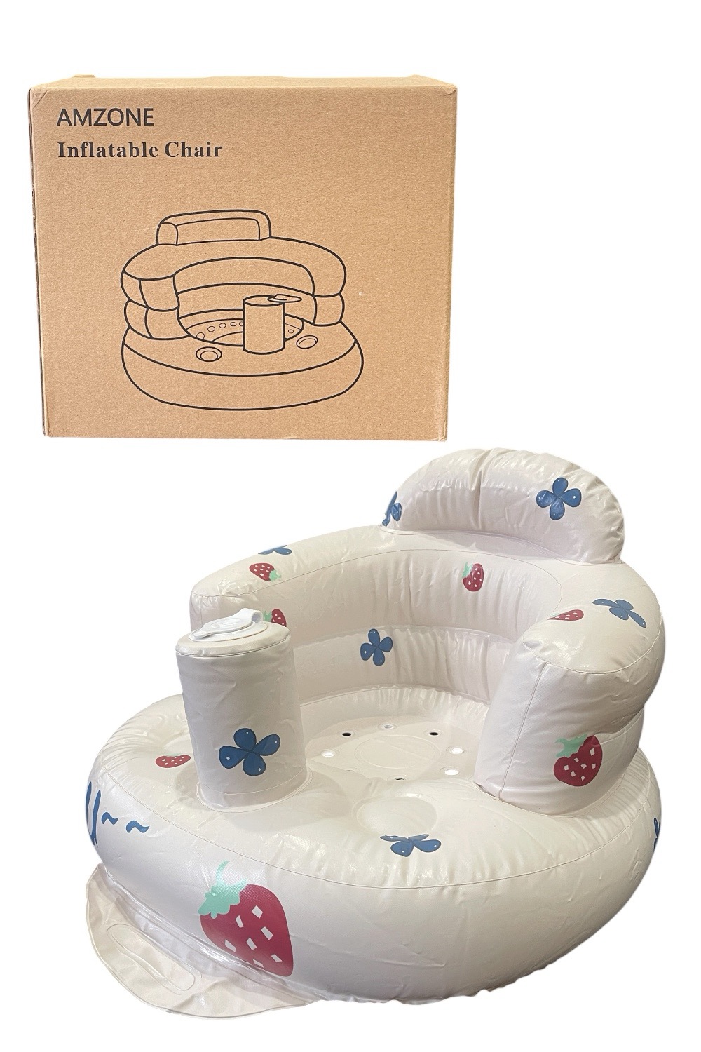 840dc5d3962a4059b6df99093a9bb844 Ghế hơi tập ngồi cho bé hình dâu tây (full box, kèm gel và miếng vá) - Ảnh 1