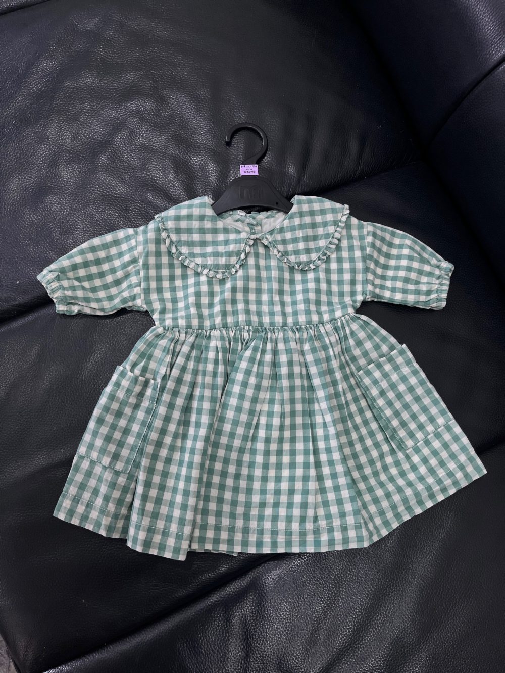 Váy caro Gingham Mothercare màu xanh (size: 6→9m) - Ảnh 5